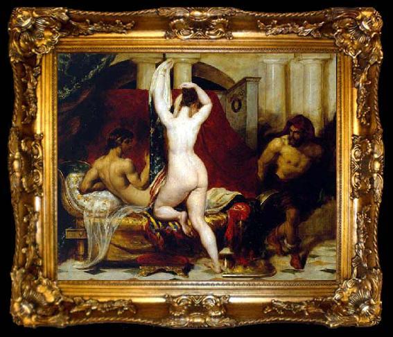 framed  William Etty Candaules, King of Lydia, Shews his Wife by Stealth to Gyges, ta009-2